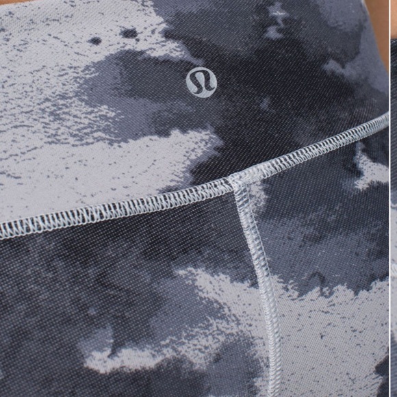 Lululemon Wunder Under Floral Platoon Silver Spoon Ambient Grey Silver Spoon 10 - Picture 7 of 7